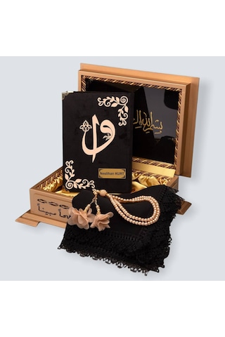 Gold Sandıklı Hafız Boy Kur'An-I Kerim Seti Set(Siyah)