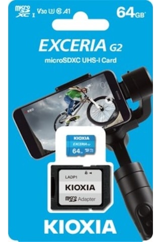 Kioxia Exceria GX 64 GB Microsdxc Hafıza Kartı - Uhs-ı V30 U3 A1 + Sd Adaptör 4K Video Çekim Desteği