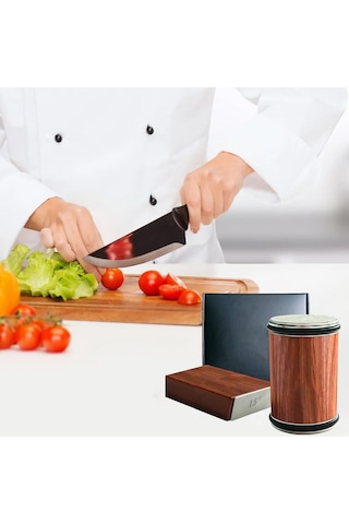 Mufunye "profesyonel Bıçak Bileyici Seti - 15 & 20 Açı İle Kolay Keskinleştirme, Manyetik Sabitleme, Elmas Kaplı" 112 Karakter Kahverengi