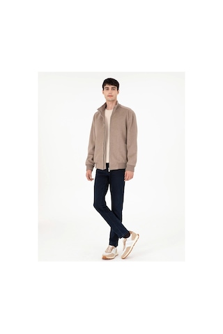 Pierre Cardin Erkek Mont %52 Yün Kapüşonsuz Ve Düz Desen 2039525 Bej