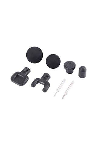 Anjiexun 6 Adet/takım Kas Gevşeme Masajı Yapboz Elektrikli Perküsyon Uçları Siyah