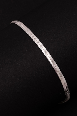 Erkek Gümüş Bileklik - 925 Ayar Bombeli Ezme Model Gümüş Erkek Bileklik