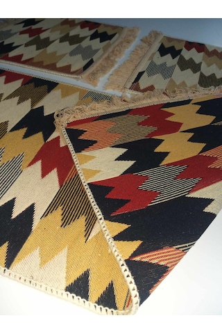 Oto Koltuk Kilim 3 Parça Araba Takımı Çok Renkli