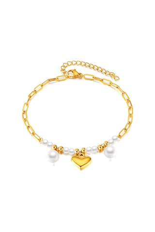 Sones Opk Gz202 Paslanmaz Çelik Aşk İnci Bileklikler Altın