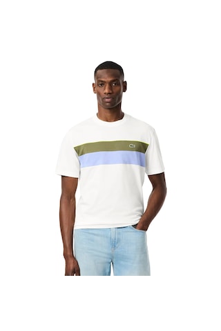 Lacoste Golf Colour Block Erkek T-shirt Beyaz