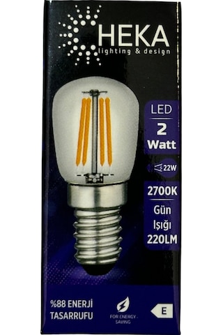 Heka 2w 22w 2700k Sarı Işık E14 Duylu Led Rustik Ampul