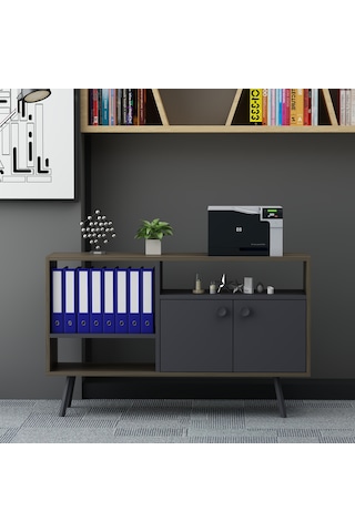 Lagomood İrony Maxi Ofis Dolabı Antrasit Ceviz Antrasit - Ceviz