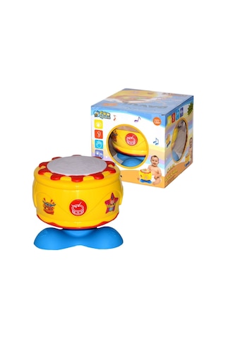 Sesli Işıklı Kaya Davul Pilli Sarı Müzik Aleti Eğitici Eğlenceli Bebek Çocuk Oyuncak