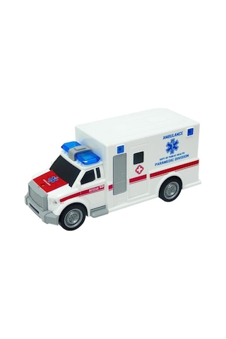 Ctoy Işıklı ve Sesli Sürtmeli Ambulans 1:20 (Karışık Renk)wy670a