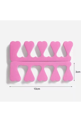 20 Çift Manikür Pedikür Parmak Arası Ayırıcı Separatör Pembe