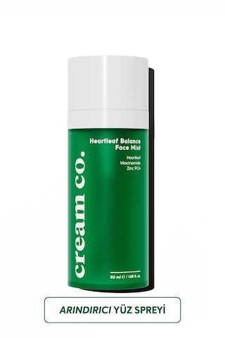 Cream Co. Heartleaf Balance Akne Karşıtı Gözenek Sıkılaştırıcı Yüz Spreyi 50 ML