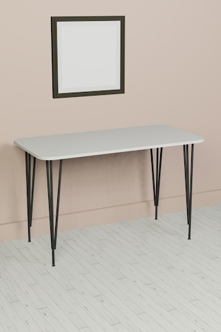 Feza Yemek Masası 60x120 Yemek Masası, Çalışma Masası, Bilgisayar Masası Beyaz