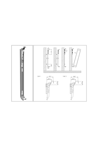 Panel Radyatör Ayağı Duvara Montaj Konsolu 60 Cm Yaylı Konsol-Metalik Gri
