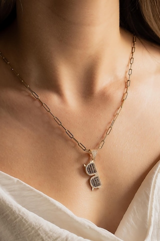 Hiphop Collection Gözlük Altın Kolye