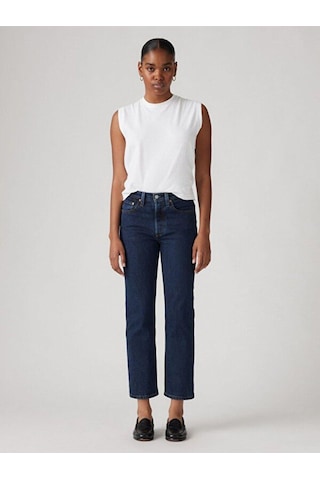 Levi's 501 Crop Kadın Jean Pantolon - Salsa Stonewash-8870 Dark İndigo - Flat Finish