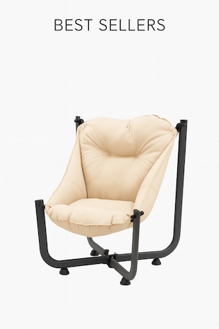 Armegeda Ekru Renk Metal Minderli Sandalye Katlanabilir Dayanıklı Rahat Bahçe Balkon Kamp Kafe Bej