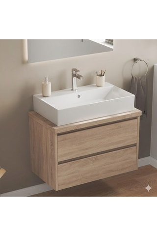 Isvea Sistema Z Tezgah Üstü Kare Lavabo 90x42 Cm Slim Batarya Delikli Beyaz 10sf50090