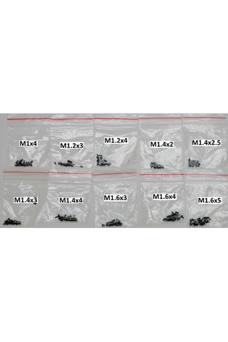 YATE10 200Adet Set Telefon,Gözlük,Tablet Vida Seti Poşetli