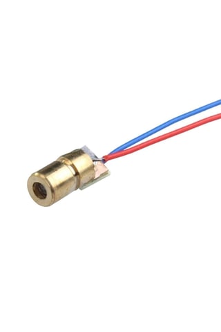 Kablolu Nokta Lazer Modül Metal Kafa 3V 5V 650Nm Kırmızı
