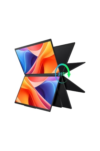 Ultrax 16" Çift Ekran 1200p Full Hd Ips İkili Taşınabilir Monitör