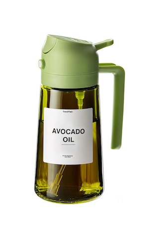 Reedark 470ml Cam Zeytinyağı Dağıtıcı, Sprey Ve Dökme Fonksiyonu, Otomatik Açma Özelliği, Modern Mutfak Gereci Zeytin Yeşili Diğer