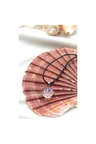 Kolye Gerdanlık Kalp Çakra Yoga Reiki Doğal Kristal Kuvars Taş Kadın