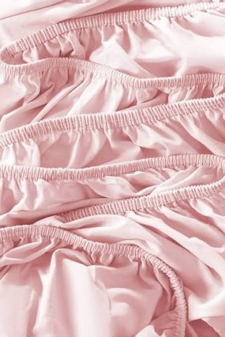 Tek Kişilik Lastikli Çarşaf Seti Açık Pembe
