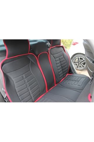 Volvo V60 Cross Country Oto Koltuk Minderi Ön Arka 5'li Takım Siyah Kırmızı Fivestar Scr