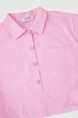 Panço Kız Çocuk Pembe Gömlek 2611gk06055
