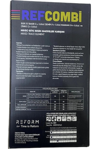 Refcombi Ec Mikro Elementli Fertilizer Gübre 1 Kg 1 kg
