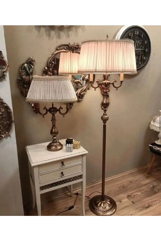 Ottoman Lambader Bronz Ayak Vizon Şapka 170cm.
