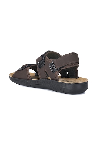 Günlük Unisex Kalın Anatomik Taban Cırtlı Ayarlanabilir Plaj Havuz Deniz Sandalet 037-337-183 Kahve Bej Efex