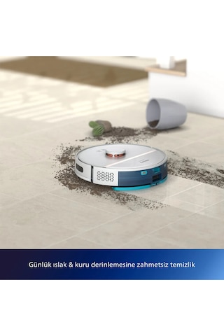 Philips HomeRun 3000 Serisi XU3000/02 Islak Kuru Robot Süpürge ve Mop Beyaz