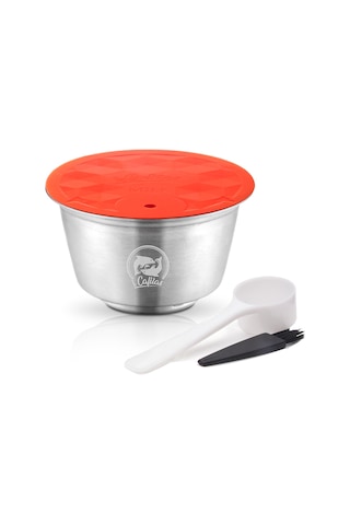 Reedark Dolce Gusto Uyumlu Paslanmaz Çelik Yeniden Doldurulabilir Süt Köpüğü Kapsülü - Çevre Dostu Gümüş