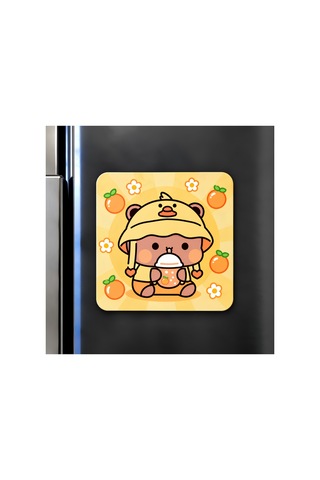 Dudu Bubu Fincan + Magnet + Bardak Altlığı Sarı Sarı