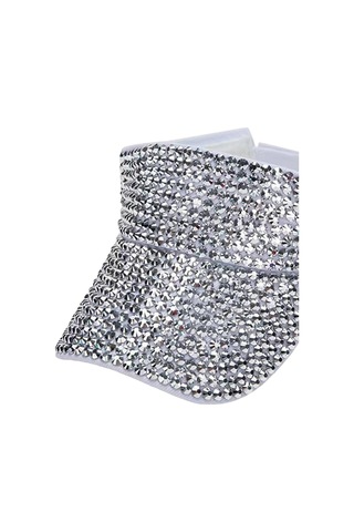 Kadınlar İçin Şık Ve Göz Alıcı Kristalli Tenis Güneş Gözlüğü Kapağı Spor Ve Moda Aksesuarı Gümüş