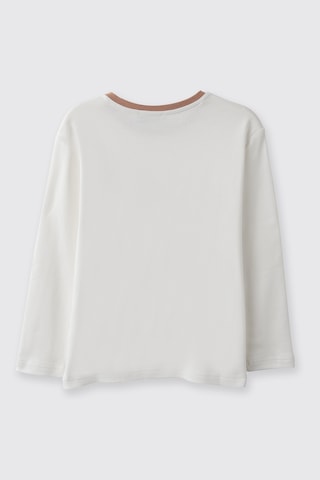 Panço Kız Çocuk Çiçek Desenli Pijama Takımı Bej