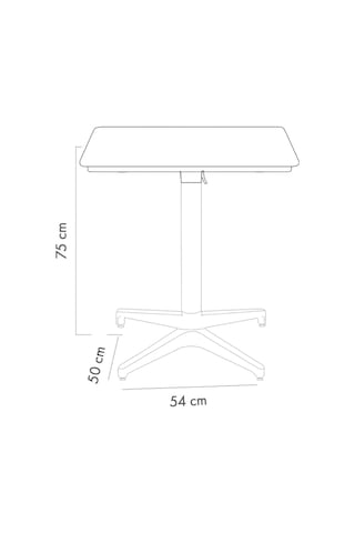 Moon Katlanır Masa 80x80 Cm - Bahçe, Balkon, Kafe, Restoran İçin, İç Ve Dış Mekan Siyah Çok Renkli