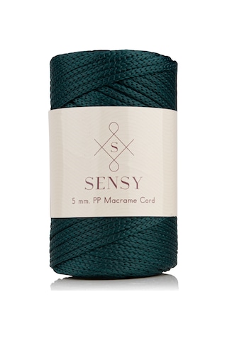 Sensy 5 Mm - 400 Gr Polyester Makrome Ipi Yeşil 95 M Polyester Makrome Ip Supla Ip Ve Çanta Ipliği