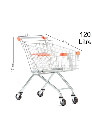 120 Litre Atmaca Metal Market Alışveriş Arabası / En:55 Boy:87 Yükseklik:101 Cm