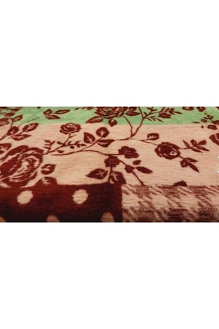 Algelsineve Rosenim Bordo Peluş Akrilik Çift Kişilik Battaniye Bordo