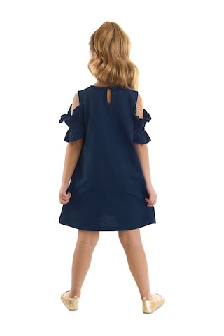 Denokids Mushi Denizatı Unicorn Kız Çocuk Elbise Lacivert