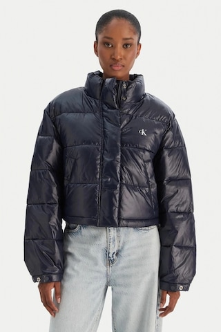 Calvin Klein Parlak Kısa Şişme Kadın Mavi Ceket Lv047d504g-vek Mavi