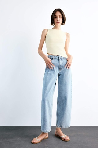 Defacto Wide Baggy Fit Yıkamalı Jean Pantolon F7501ax25smnm85 Indigo