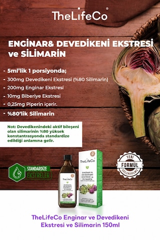 TheLifeCo Enginar & Devedikeni Ekstraktı 150 ML