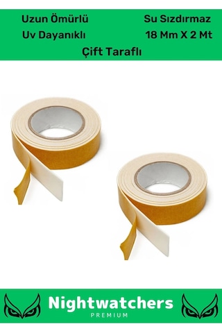 Extra Güçlü Uzun Ömürlü Kuvvetli Yapışkan Kolay Uygulanır İz Bırakmaz Çift Taraflı Köpük Bant 2 Adet