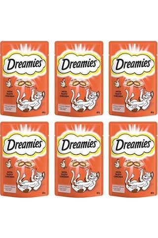 Dreamies Tavuklu Kedi Ödülü 6 x 60 G