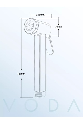 Voda Hijyenik Duş, Siyah Duş Başlığı 233749225 Siyah
