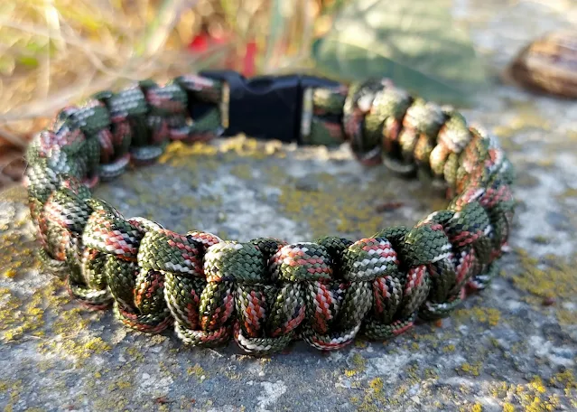 Askeri Kamuflaj 2 Paracord Bileklik Çok Renkli