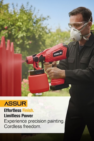 Assur ASR827 21V Çift Akü 300 MM Sprey Püskürtme Kırmızı